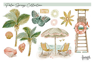 Palm Springs Beach Clipart