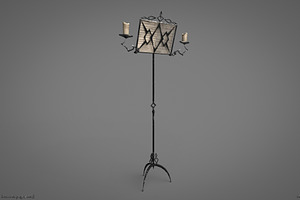 Music Stand 3d Model Game Ready