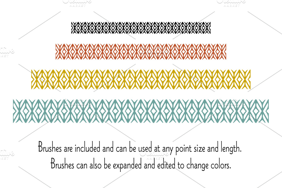 Hand Drawn Stitched Borders, a Pattern Graphic by Melissa Held Designs (Photo 2 of 3)