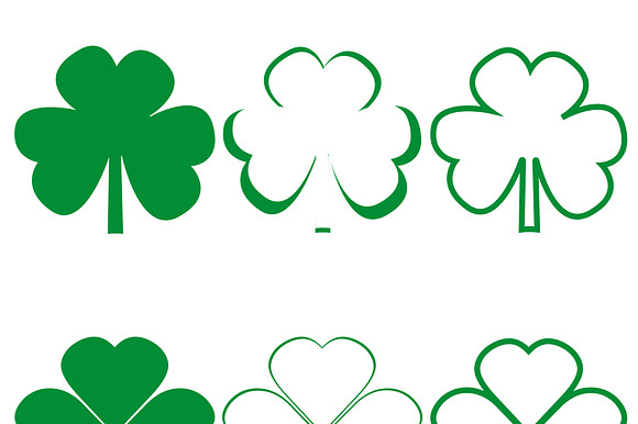 Clover Leaf Icons Different