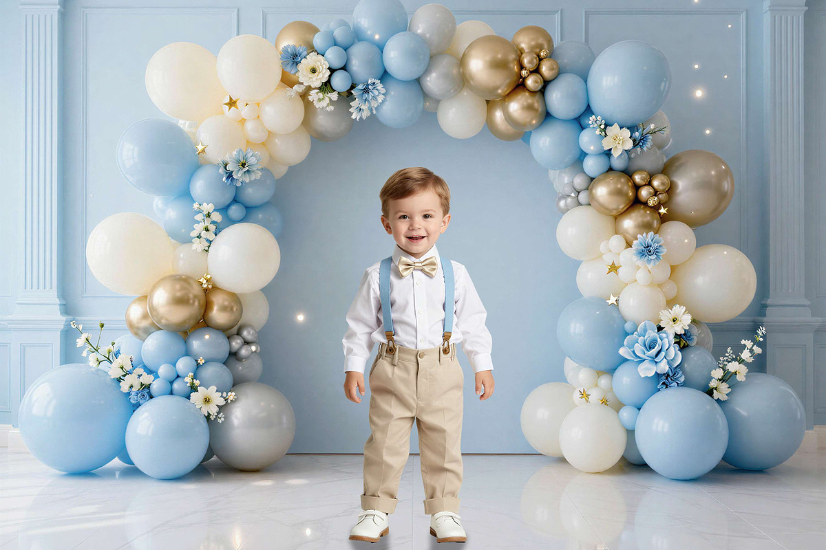Blue Birthday Balloon Backdrops, a Background Graphic by 3Motional (Photo 18 of 20)