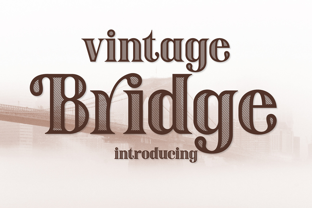 Vintage Bridge Font, a Slab Serif Font by Fox7 By Rattana (Photo 1 of 6)