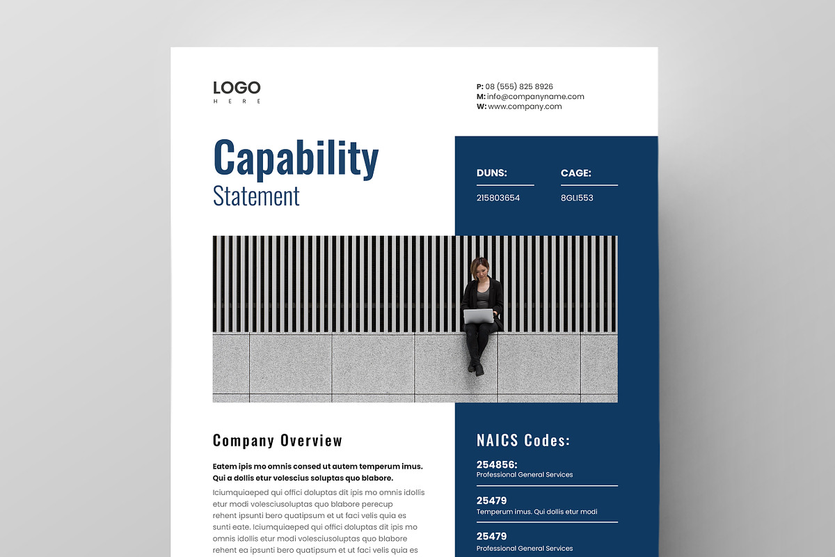 Capability Statement Template, a Brochure Template by Niofix (Photo 2 of 6)