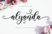 Alyanda Script, a Script Font by Nissa Studio (Thumbnail 1 of 12)