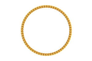 Gold twisted rope circle frame, an Illustration by Quarta