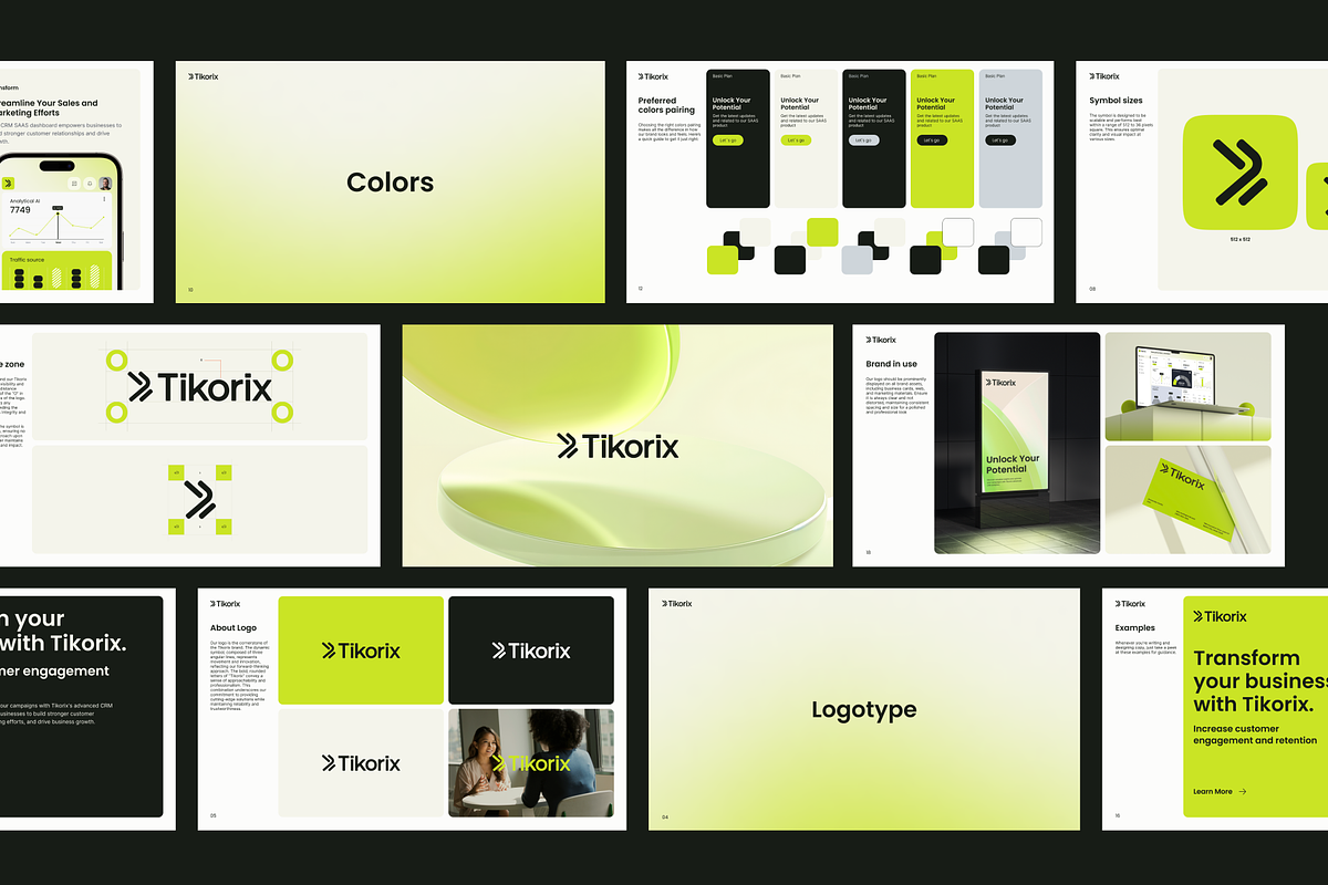 Tikorix. Brand guidelines template, a Branding & Logo Template by Brandarnia (Photo 2 of 6)