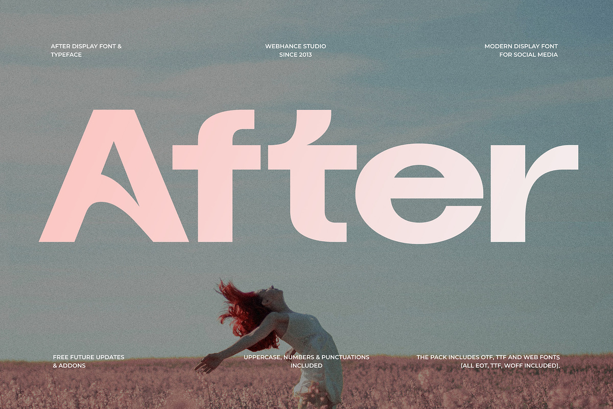 After - Modern Display, a Sans Serif Font by Webhance Studio (Photo 1 of 7)
