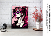 A Girl with Sunglasses, a Person Illustration by Digital Art Creations (Thumbnail 5 of 8)