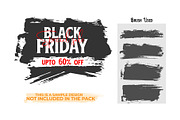 Set of Vector grunge brush strokes, a Brush Add-On by Warm Snow (Thumbnail 5 of 6)