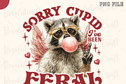 Funny Valentine's Day Raccoon Png, an Illustration by OK Design (Thumbnail 5 of 6)