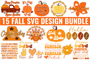 Fall SVG T-Shirt Design Bundle, an Object Graphic by CraftArtStudio
