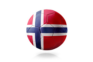Soccer Ball with Norway Flag Pattern, a Sports & Recreation Photo by Davizro's Market