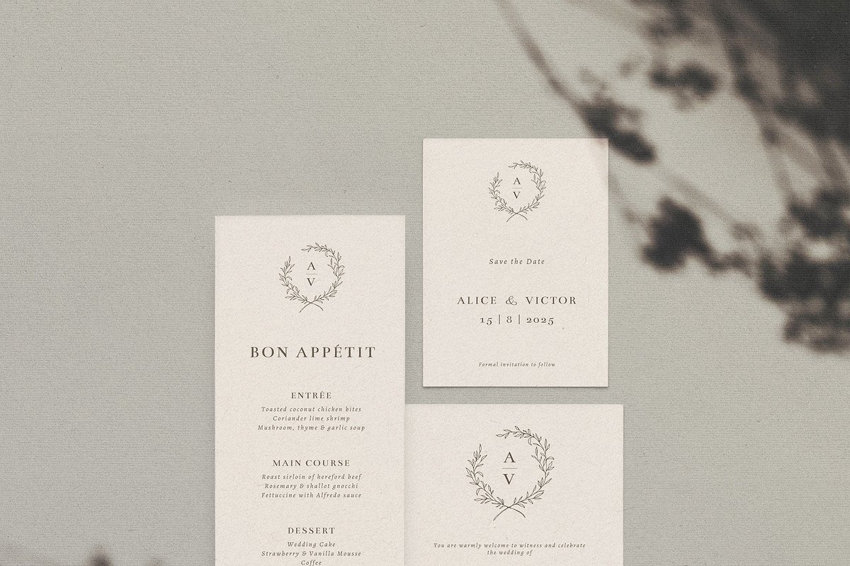 ELEGANT MODERN WEDDING | 30 Cards, an Invitation Template by Crocus Paperi (Photo 2 of 11)