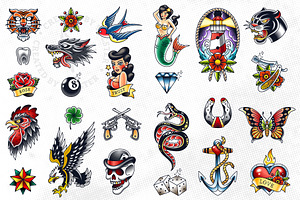 Traditional Tattoo Vector Pack