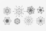 Unique Snowflakes Isolated on a Clea, an Object Graphic by BazziBa♥ (Thumbnail 2 of 5)