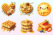 Waffle Watercolor Clipart., a Graphic by CitraGraphics (Thumbnail 2 of 4)