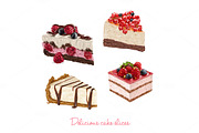 Cake slices VECTOR. 20 illustrations, a Food Illustration by Natalka Dmitrova art (Thumbnail 11 of 15)