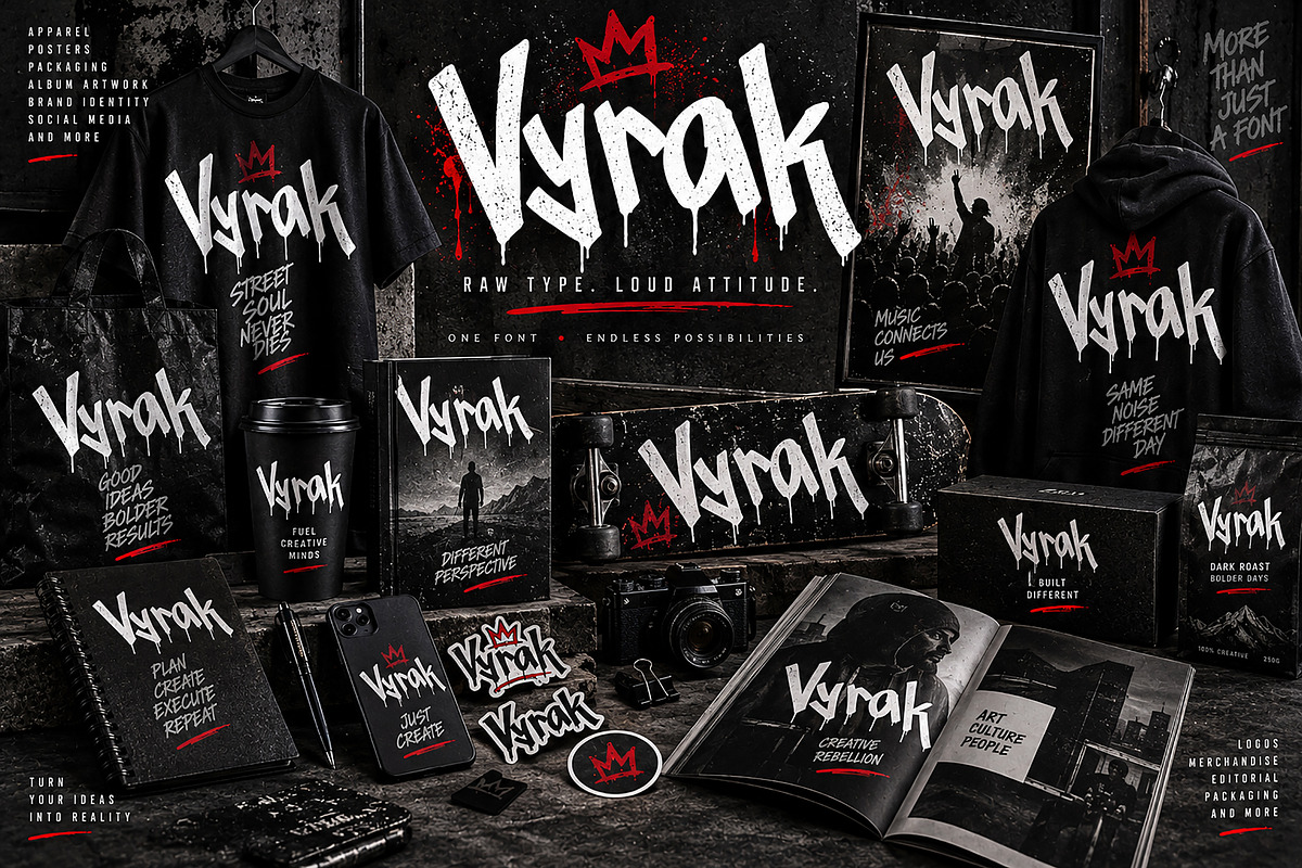 Hand-Drawn / Graffiti /Brush Display, a Script Font by Wow Magic (Photo 2 of 6)