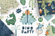 Dino Party, an Animal Illustration by Lori Room (Thumbnail 1 of 6)
