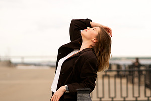 Young woman in brown suit, a Person Photo by Elena Vagengeim