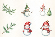 Festive Winter Wonderland Set, an Illustration by CrexoraLab (Thumbnail 3 of 5)