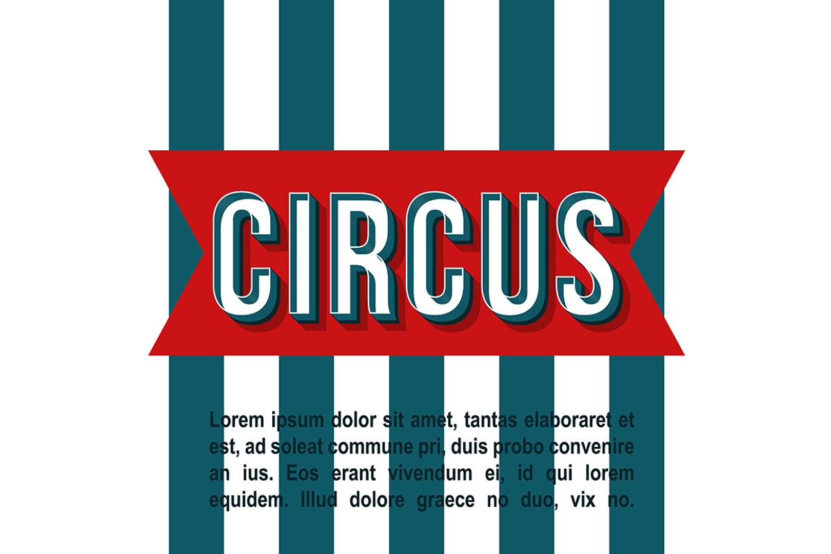 Circus vintage 3d vector lettering, a Templates & Theme by IMG Visuals