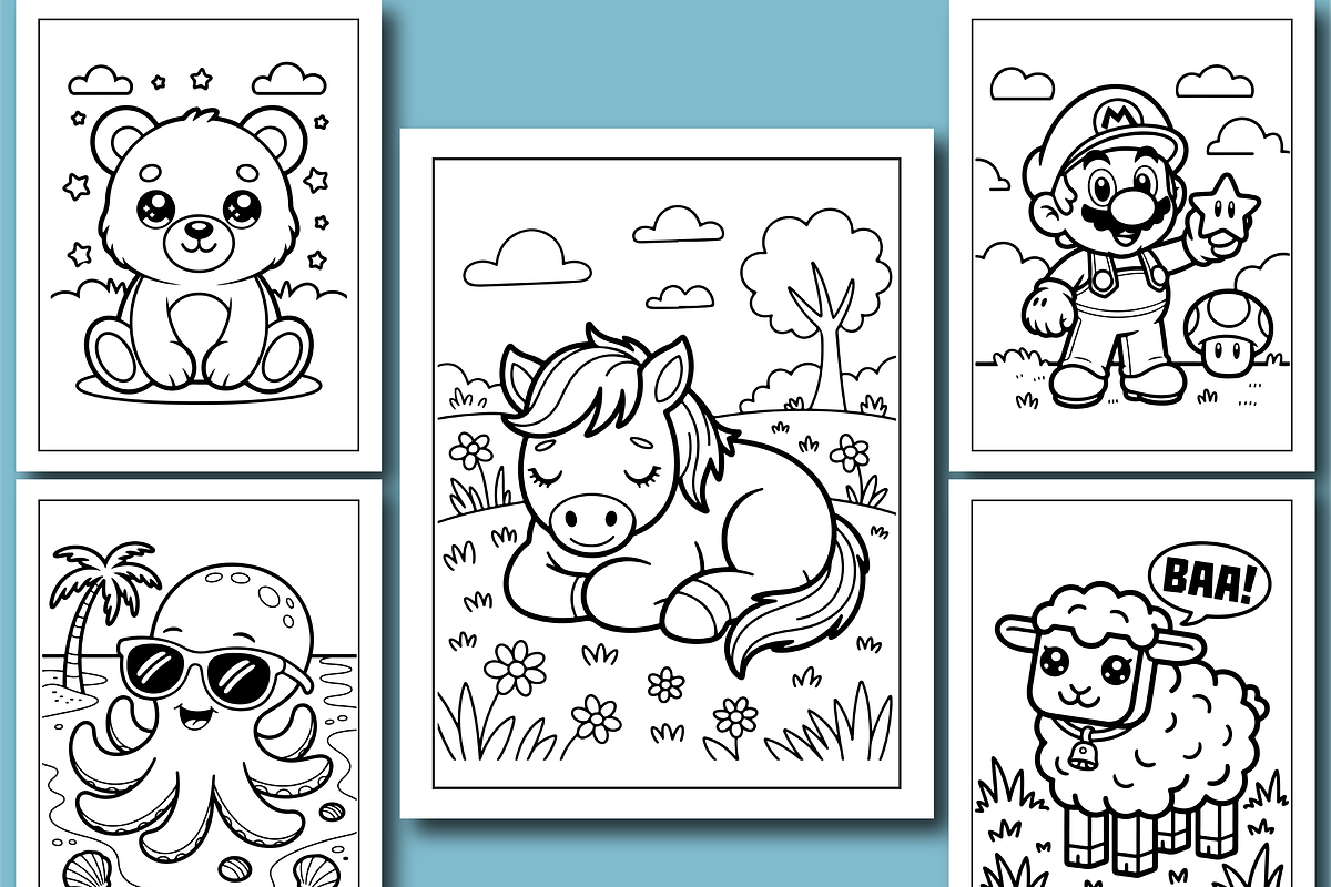 Adorable Simple Art Coloring Book, an Animal Illustration by Design Home (Photo 4 of 6)