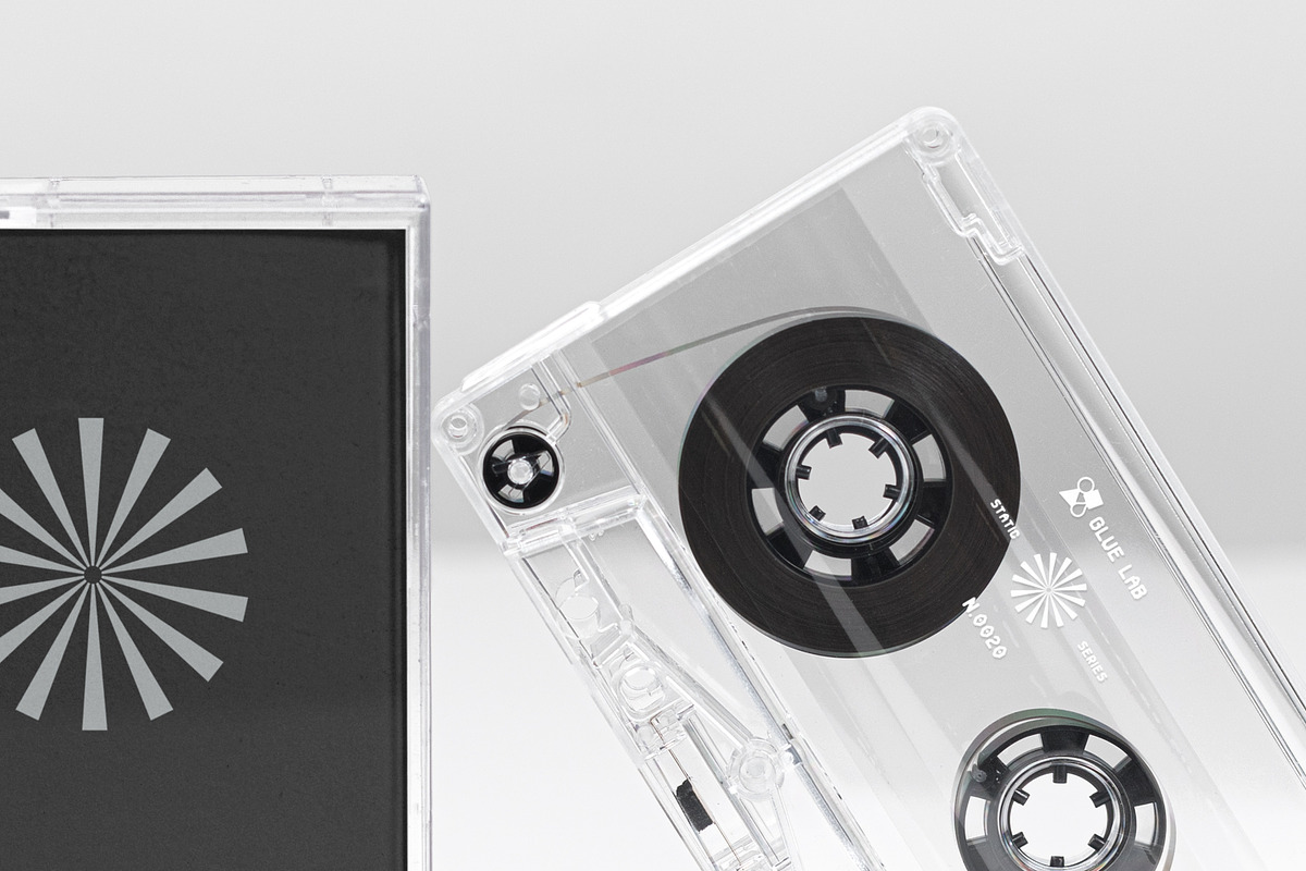 Transparent Cassette Mockup, a Packaging Mockup by Glue Lab (Photo 2 of 5)