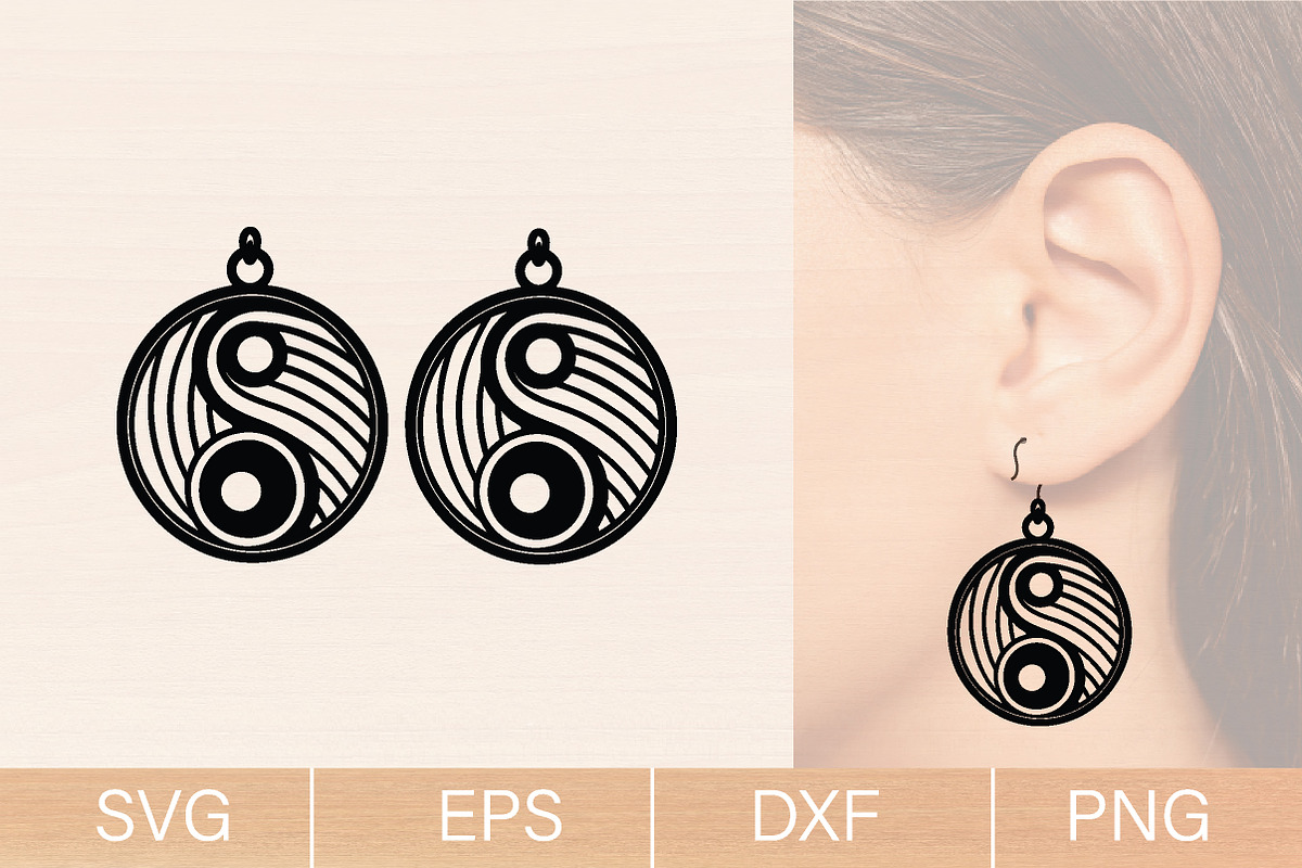 Trendy Earrings Laser Cut Svg bundle, an Object Graphic by jannatulpakhi (Photo 6 of 13)
