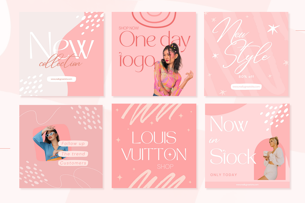 Olivia Social Media Kit Canva, a Social Media Template by ElladesignCo (Photo 3 of 5)