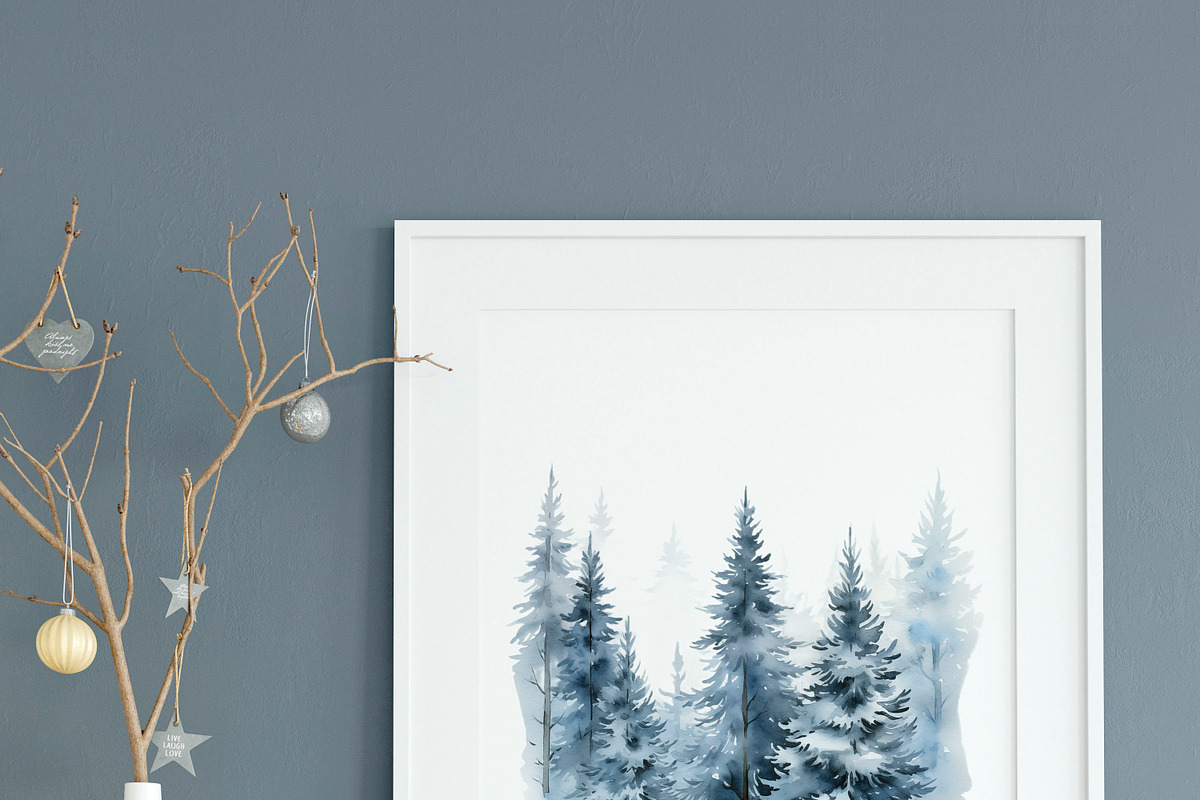 Watercolor forest clipart PNG, an Object Graphic by MyLittleMeow (Photo 8 of 8)