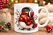 Cute Christmas Robin PNG Clipart, a Seasonal Illustration by CreationArt (Thumbnail 7 of 7)