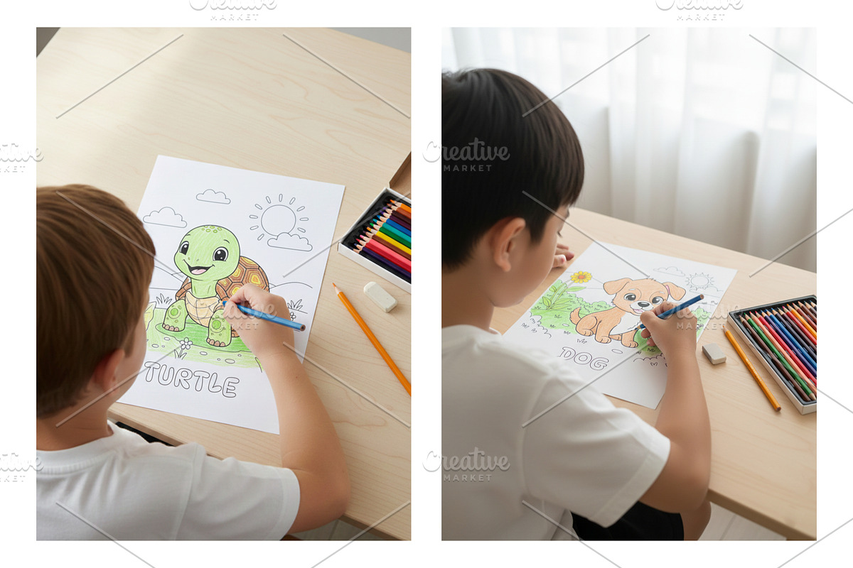 Cute Animals Coloring Pages for Kid, an Animal Illustration by Ted-sign (Photo 3 of 3)