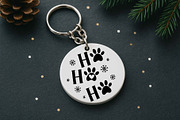 Ho Ho Ho Paw Print Christmas SVG, a Decorative Illustration by Irina Ostapenko (Thumbnail 3 of 3)