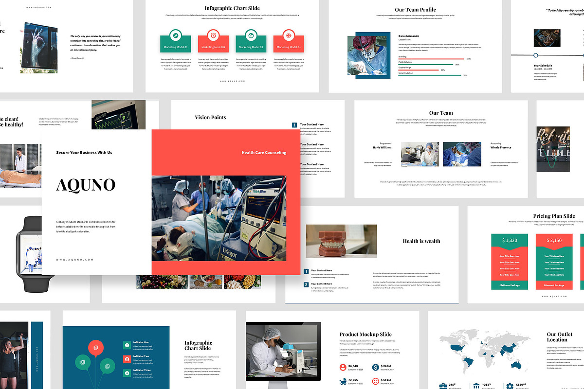 Aquno : Medical Google Slides, a Presentation Template by Punkl Camp (Photo 1 of 9)