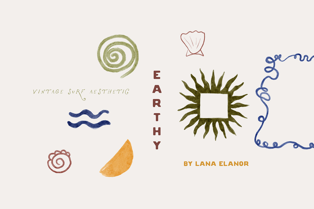 Handmade Earthy Frames & Backgrounds, an Object Graphic by Lana Elanor (Photo 5 of 16)