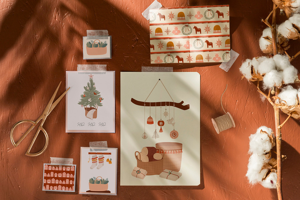Boho Christmas, warm & cozy, a Seasonal Illustration by Mio Buono (Photo 2 of 17)