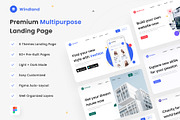 Windland Multipurpose Landing Page, a Landing Page Template by Product Experience (Thumbnail 1 of 6)