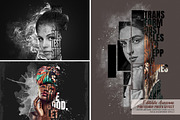 Text Portrait Photo Effect, an Action Add-On by Photoshop Action (Thumbnail 1 of 14)