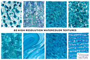 ICICLE BLUE Watercolor Texture Set, a Texture Graphic by Vintage To Vectors (Thumbnail 9 of 16)