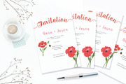 Poppy Watercolor Wedding Invitation, an Invitation Template by Love Design (Thumbnail 6 of 7)