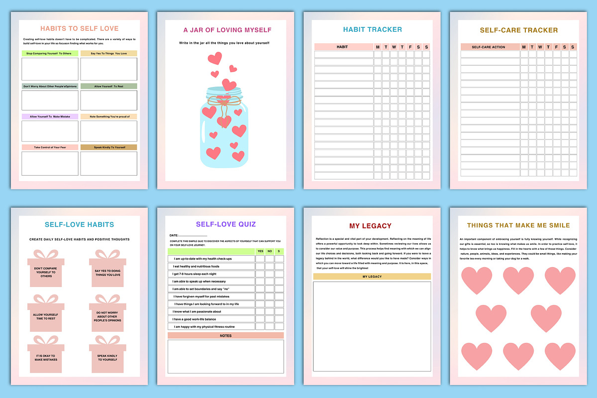2025 Self-Love Journal Canva, a Stationery Template by Designmela01 (Photo 5 of 6)