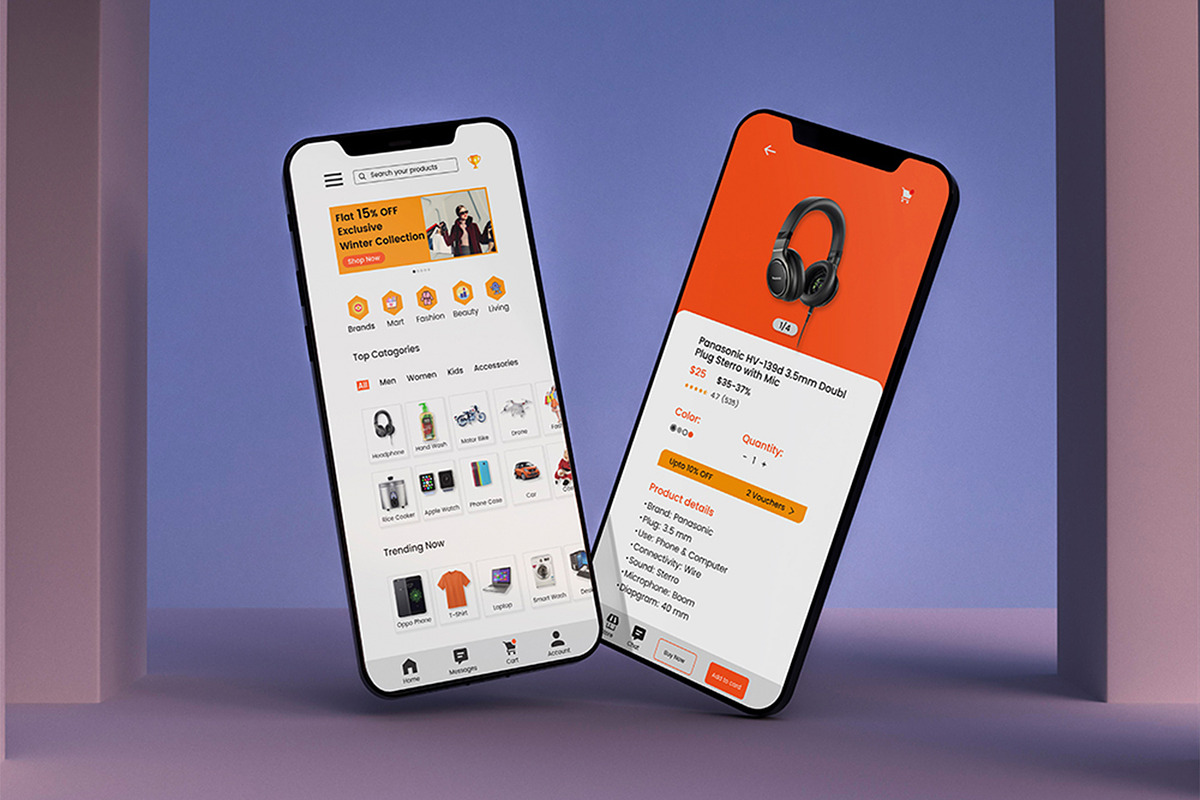 Ecomerce Mobile App, an App Template by Design Valley