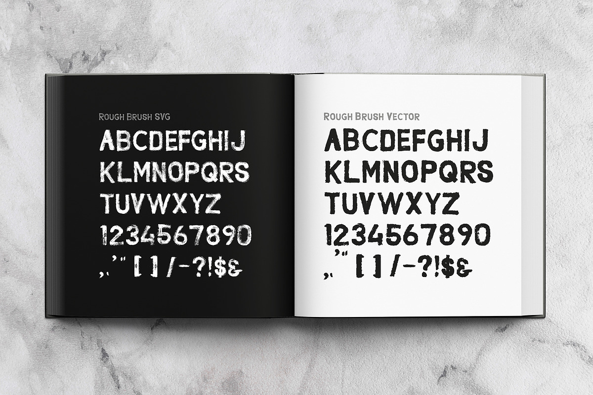 Handpainted Rough Brush SVG Fonts preview 7
