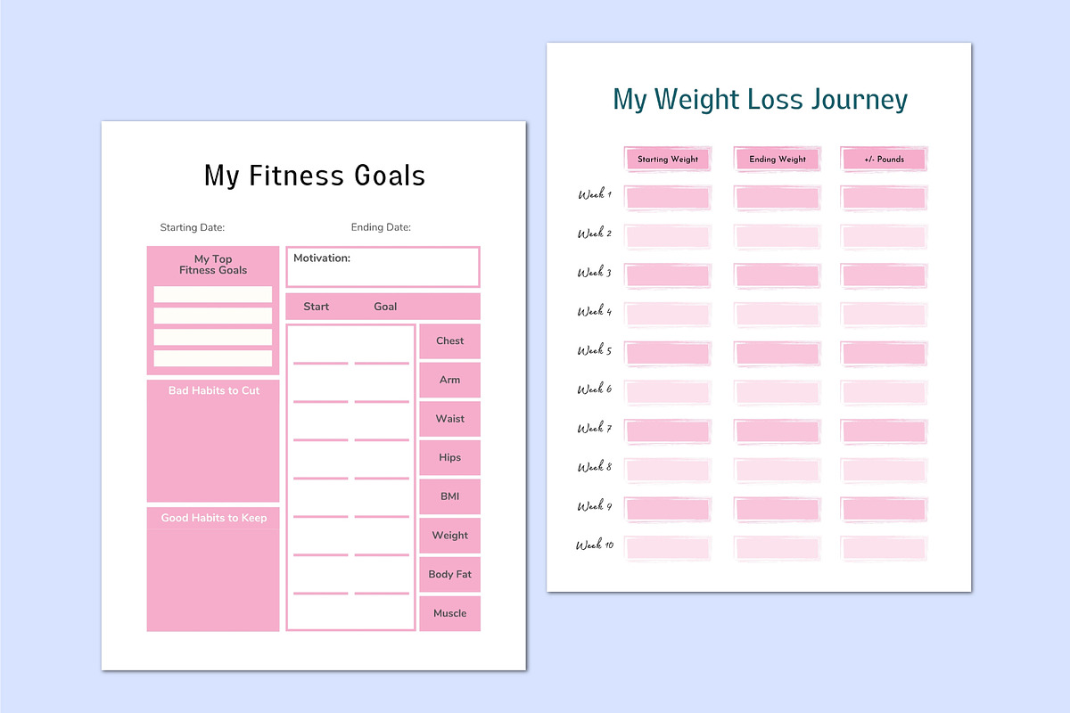 Weight Loss Workout Workbook., a Stationery Template by Shumaya (Photo 5 of 5)