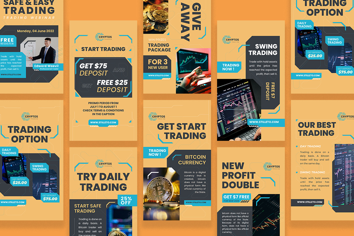 Cryptos Trading, a Social Media Template by kerismaker (Photo 3 of 3)