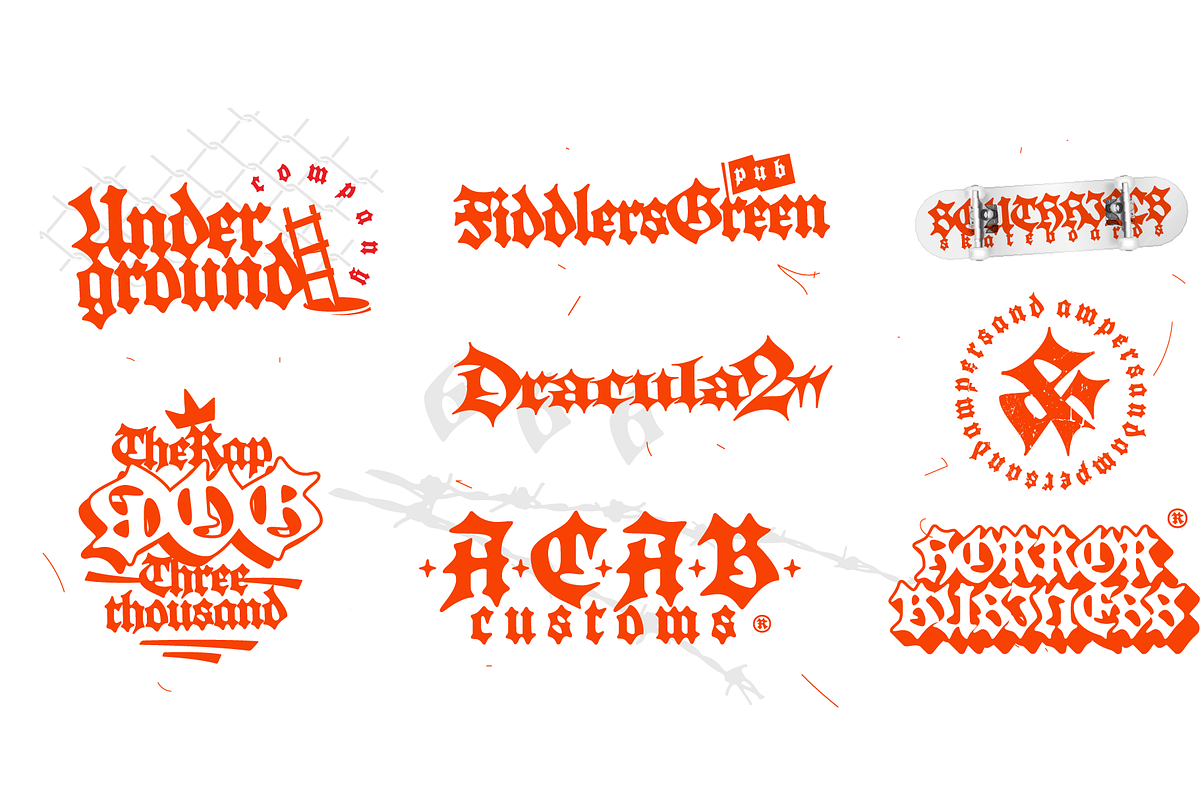 UKOL typeface, a Blackletter Font by TypeMate (Photo 6 of 12)