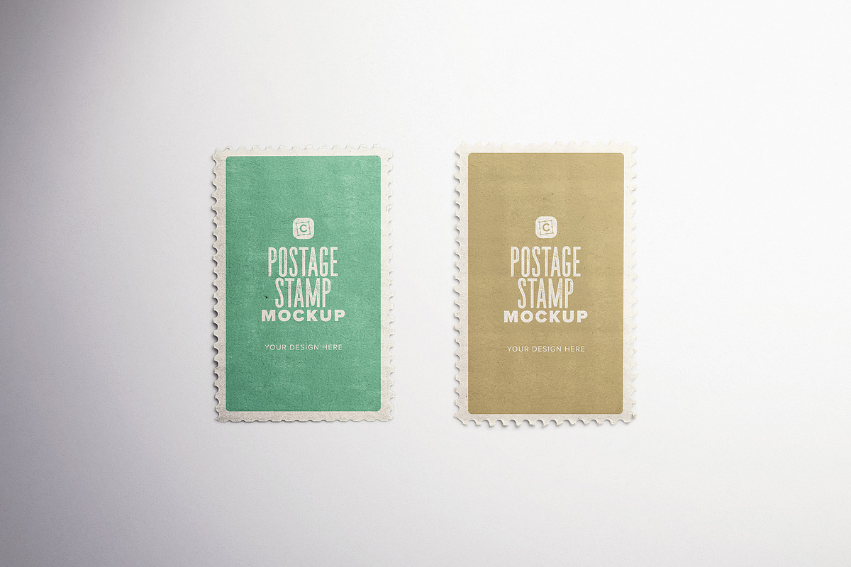 Postage Stamp Pair Mockup, an Advertising Mockup by Custom Scene (Photo 10 of 11)