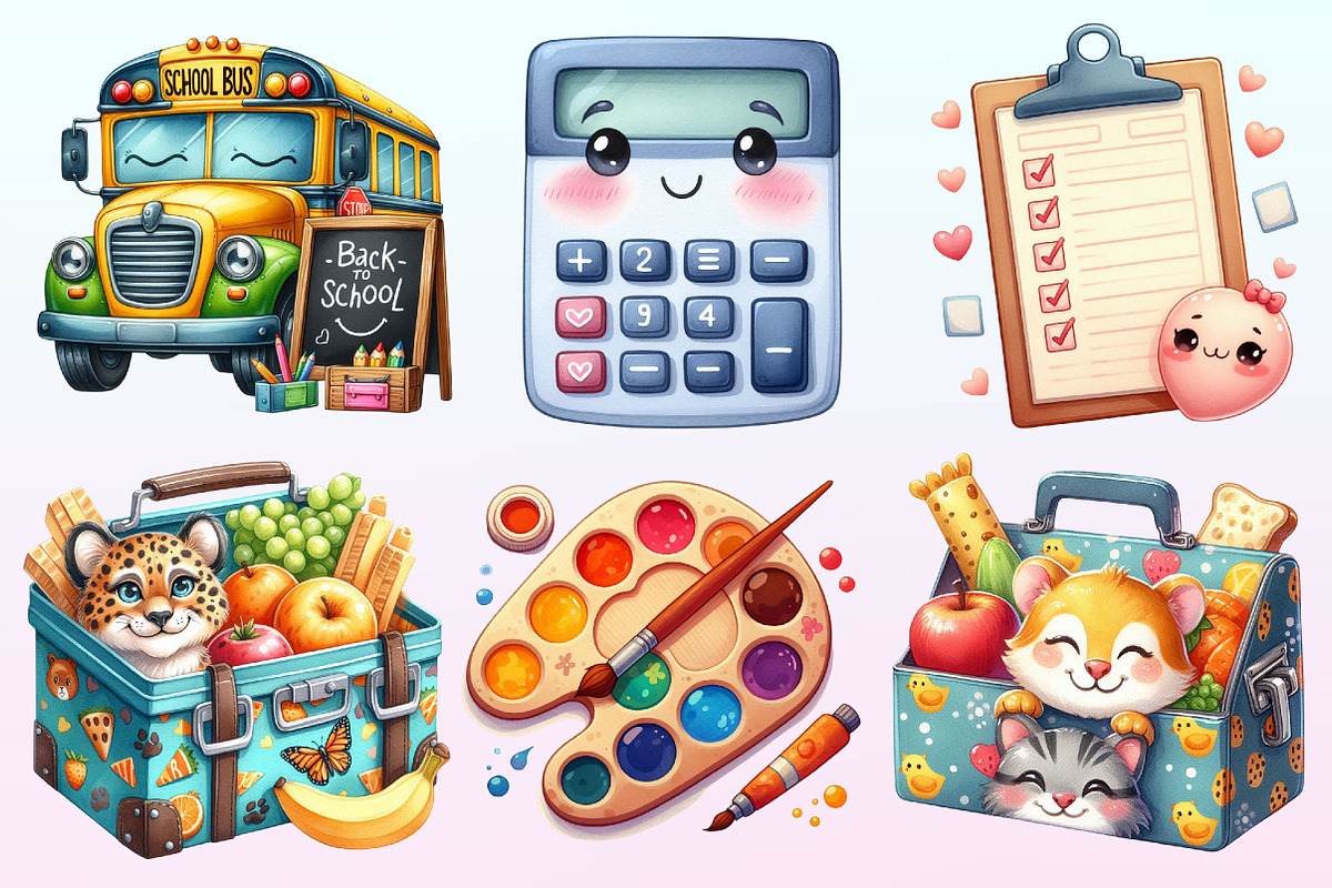 Cute Back to School Watercolor PNG, a Graphic by CitraGraphics (Photo 2 of 4)