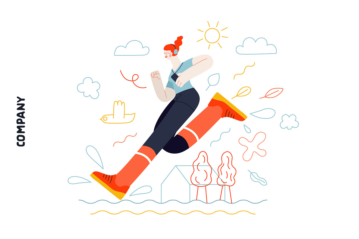 Company, flat web illustrations, a Templates & Theme by Grivina's shop (Photo 4 of 27)